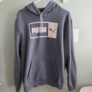 Puma Men's Slate Blue Hoodie, Blue/Gray,  Excellent Condition, XL.